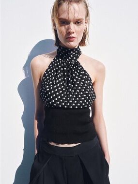 Zara Polka Dot Halter Top